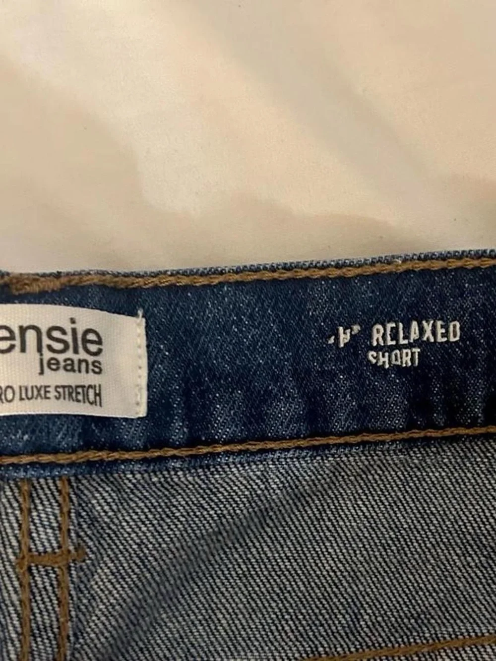 kensie Light Blue Denim Relaxed Shorts
